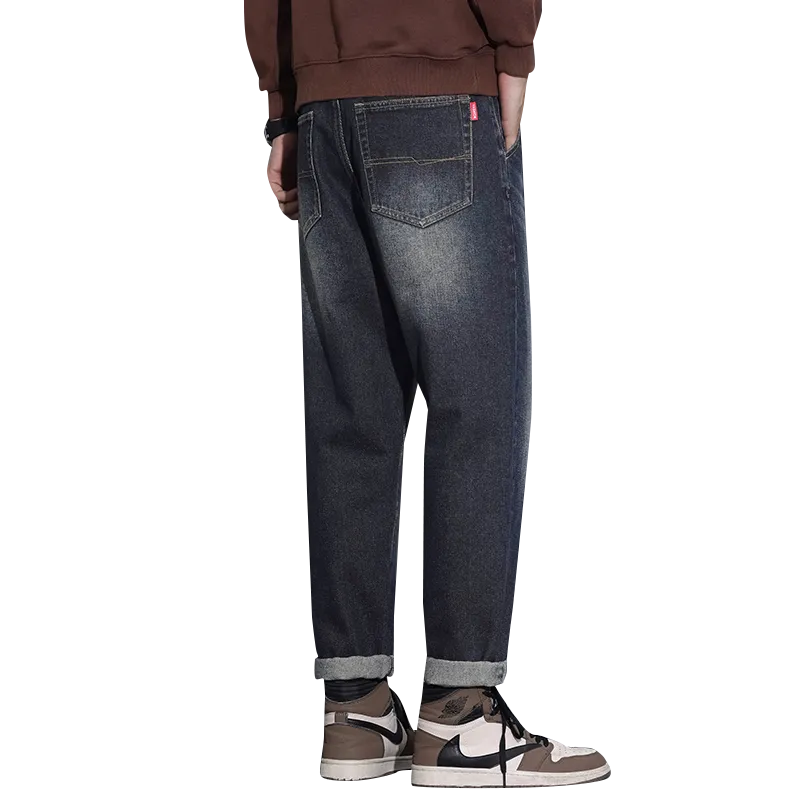 FASTFISH Jeans Men Blue Gray-1
