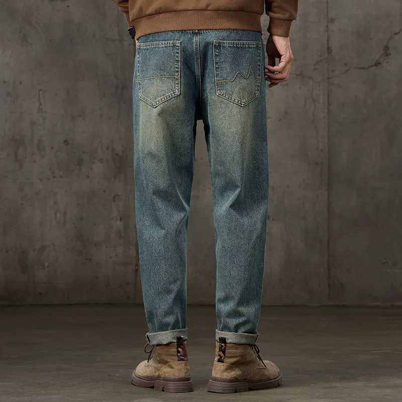 FASTFISH Jeans Men Blue-3