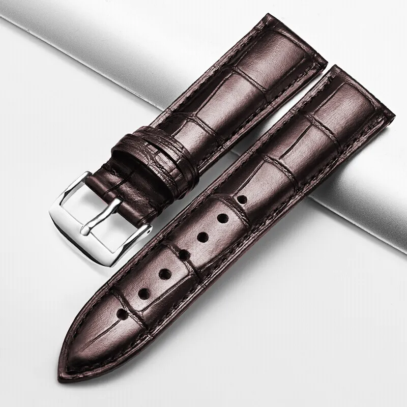 SUNMATE Genuine Leather Calfskin Watch Bands Soft Comfortable And Breathable Unisex-6