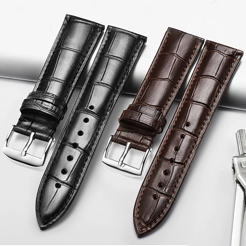 SUNMATE Genuine Leather Calfskin Watch Bands Soft Comfortable And Breathable Unisex-1