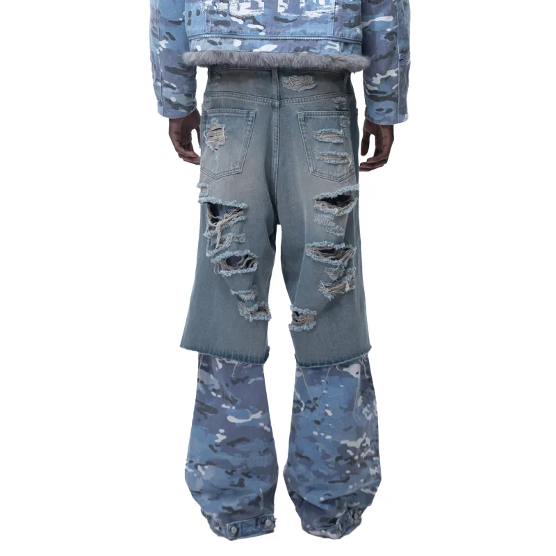 TBHNP Jeans Unisex Blue Camouflage-5
