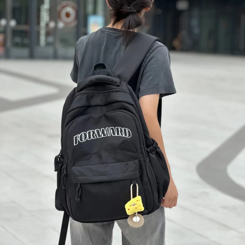 ZUOBAILI Nylon Backpack Large Size Unisex Red/Pink/Black/Blue/Khaki-6