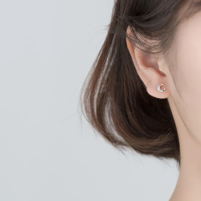UX S925 Silver Stud Earrings Women's-3