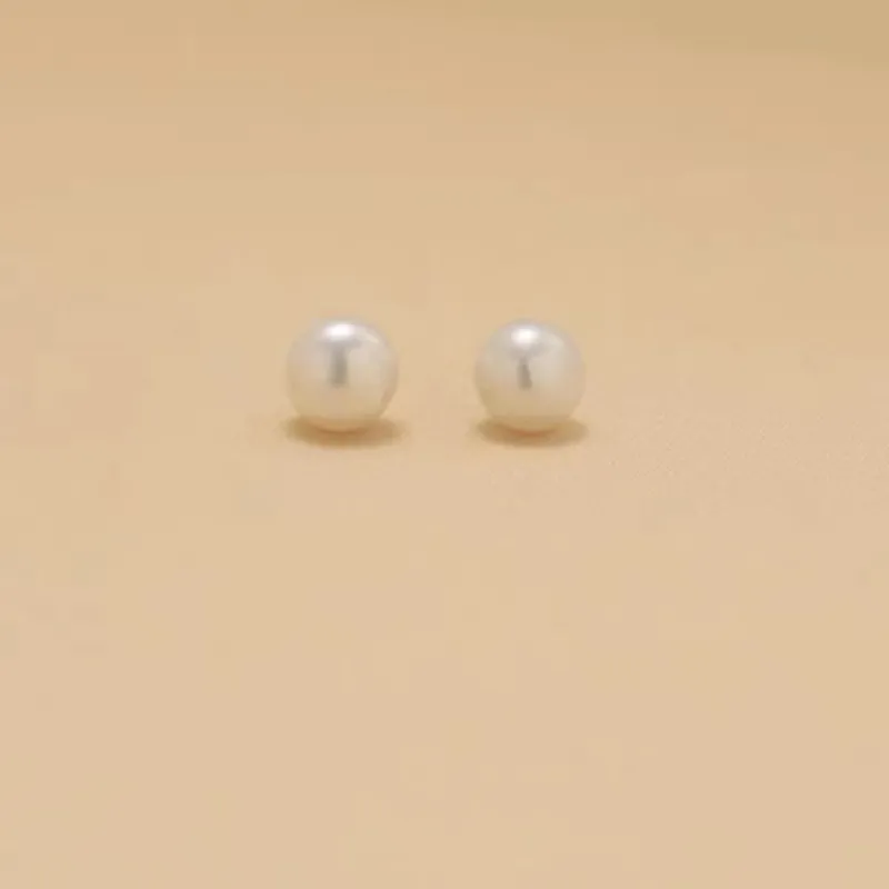 UX S999 Fine Silver Stud Earrings Women's-1