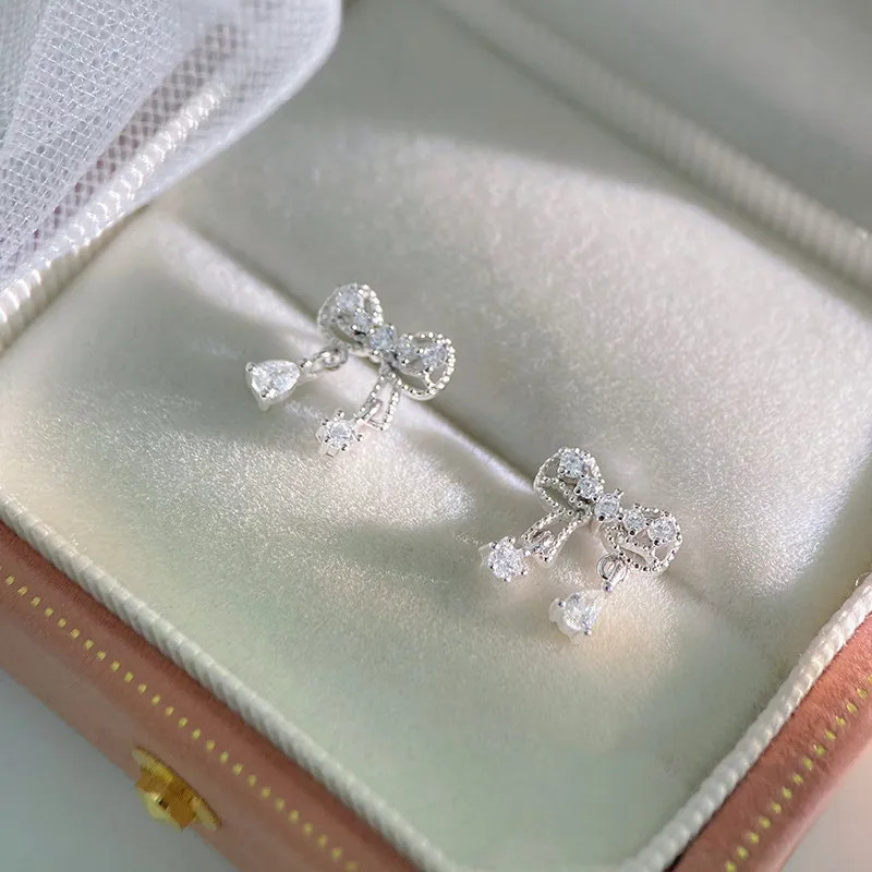UX S925 Silver Stud Earrings Women's-2