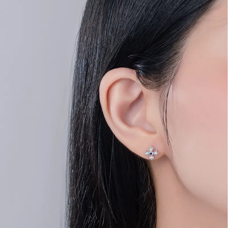 UX S925 Silver Stud Earrings Women's-4