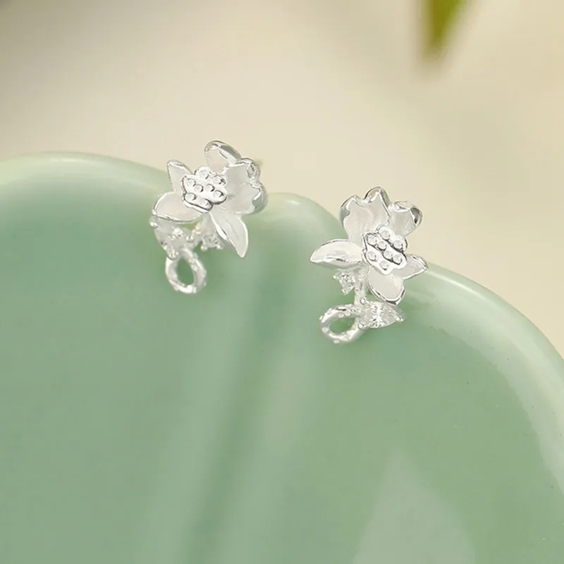 UX S999 Silver Stud Earrings Women's-3