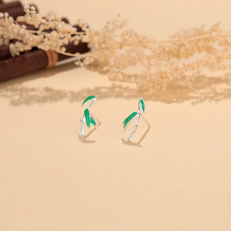 UX S925 Sterling Silver New Chinese Style National Trend Elegant Advanced Niche Earrings Women's-2