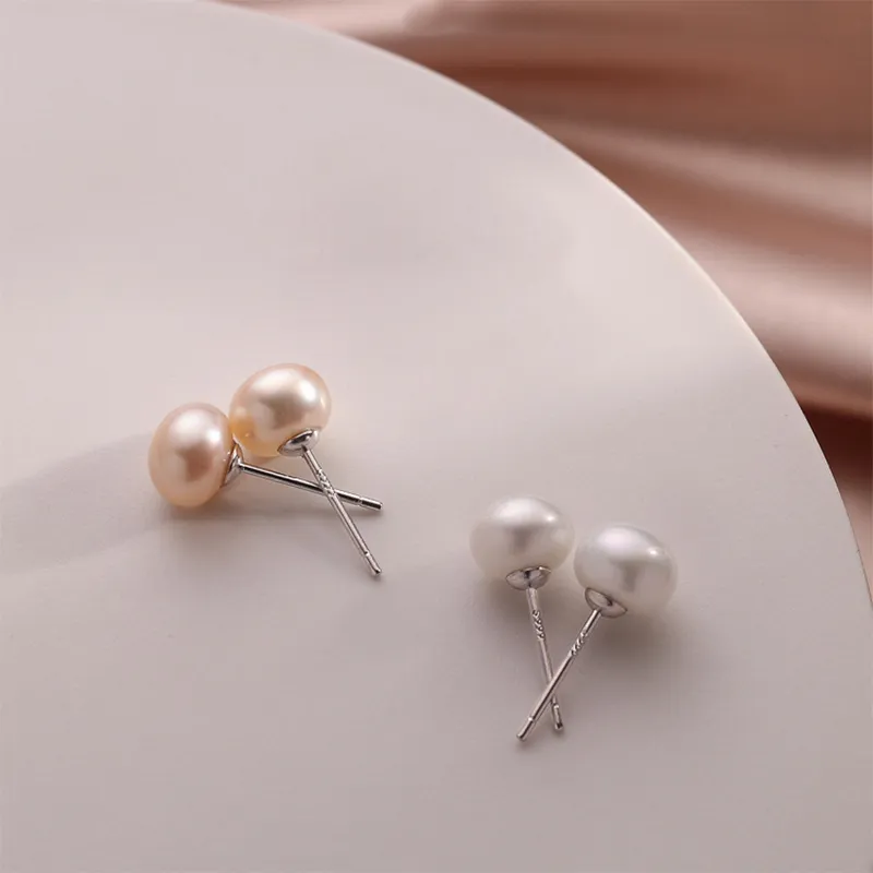 UX S999 Fine Silver Stud Earrings Women's-5