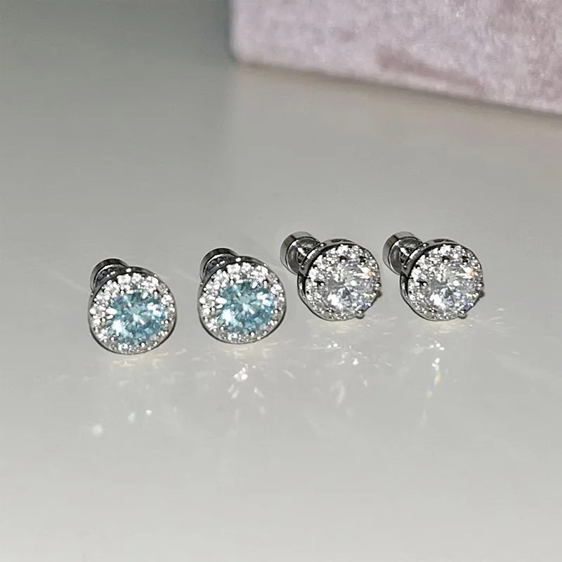 UX Ear Canal Screw Flat Niche Luxury Stud Earrings Unisex-2