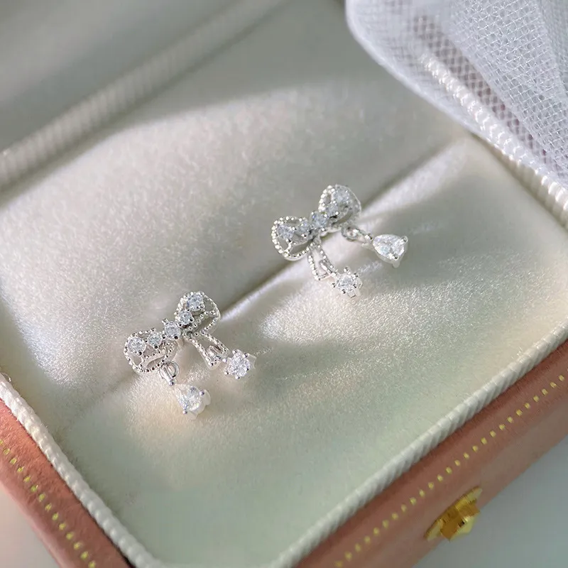 UX S925 Silver Stud Earrings Women's-3