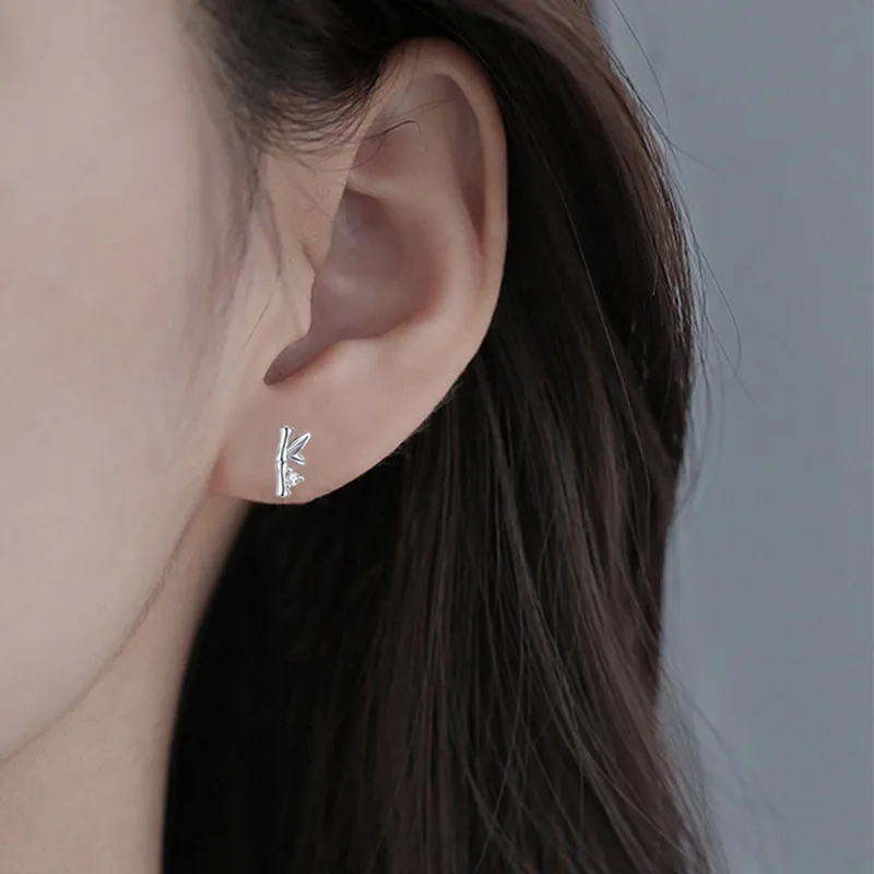 UX S925 Silver Stud Earrings Women's-4