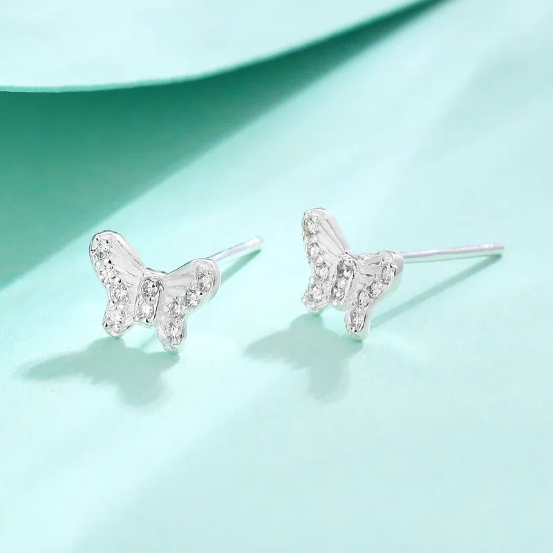 UX S999 Fine Silver Stud Earrings Women's-3