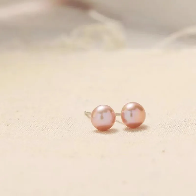 UX S999 Fine Silver Stud Earrings Women's-4