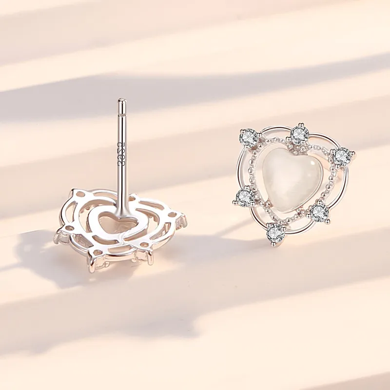 UX S925 Silver Stud Earrings Women's-1