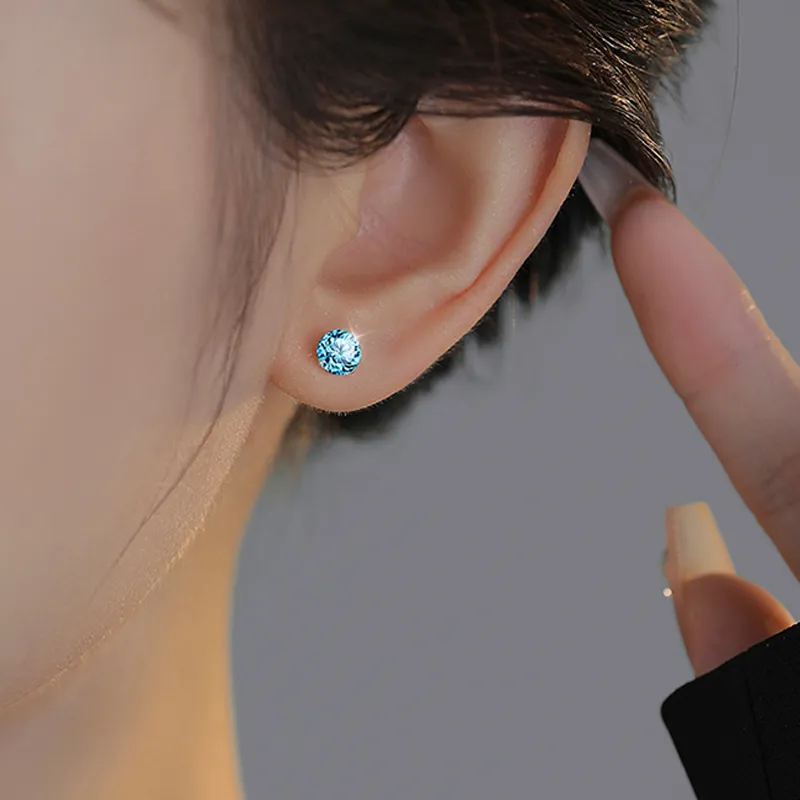 UX Titanium Steel, Ear Care Stud Earrings Unisex Multicolor Strobe Lights Collection-6