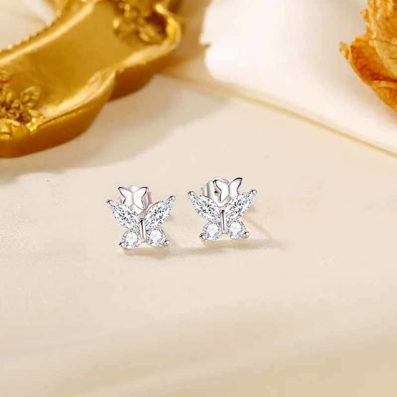 UX S925 Silver Stud Earrings Women's-2