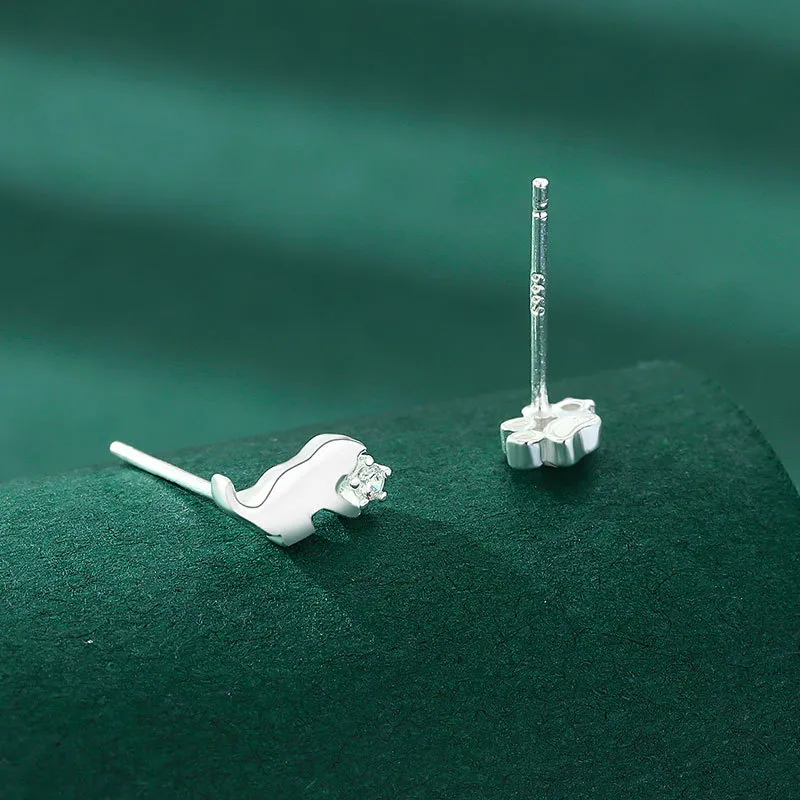UX S999 Fine Silver Stud Earrings Women's-1