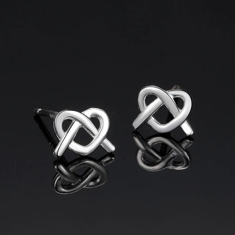 UX S999 Fine Silver Stud Earrings Women's-3