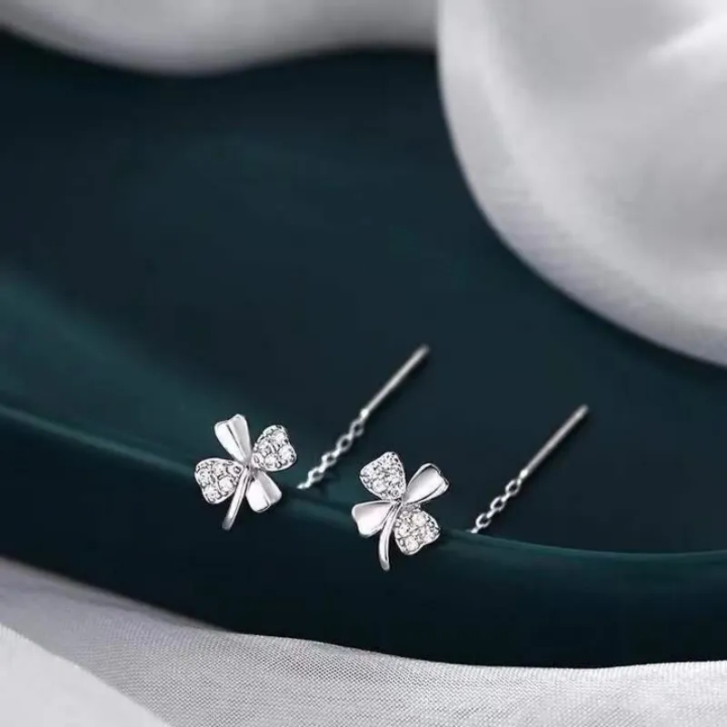 UX S925 Silver Drop Earrings Women's-2