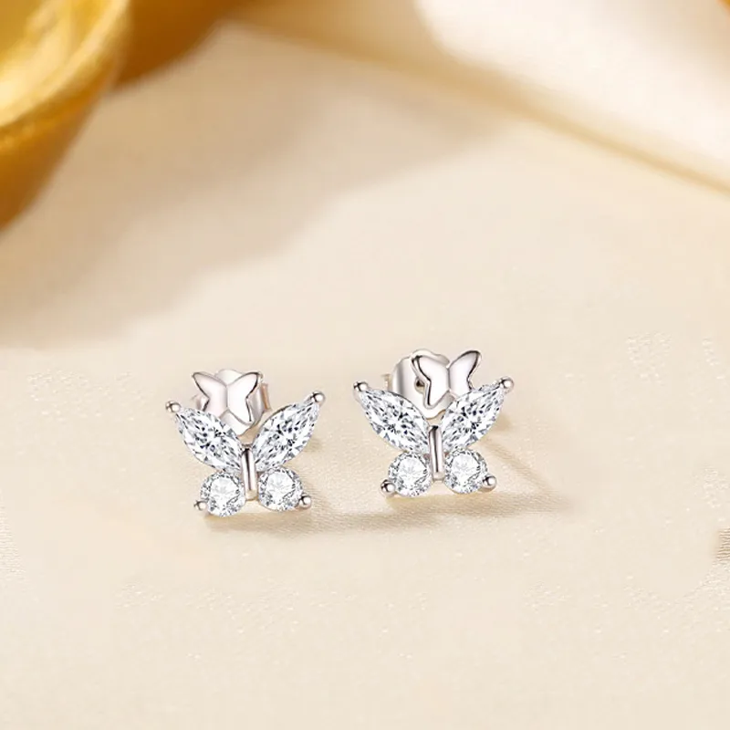UX S925 Silver Stud Earrings Women's-3
