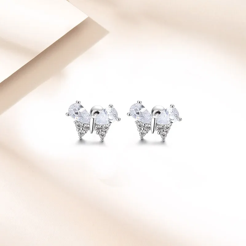 UX S925 Silver Stud Earrings Women's-1