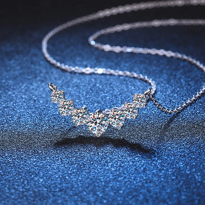 UX Silver With Zircon Necklaces Women's-3
