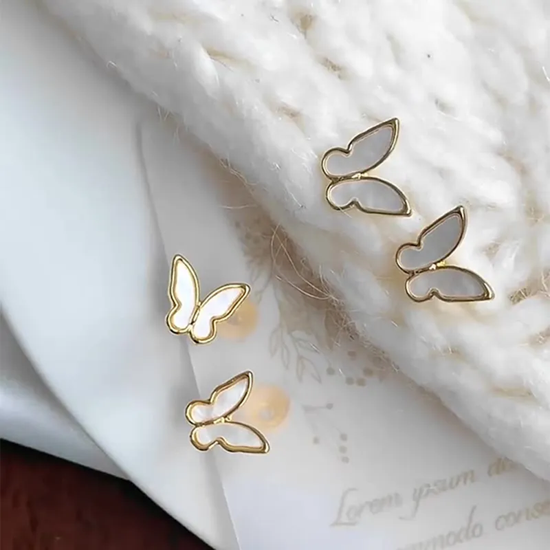UX S925 Silver Stud Stud Earrings Women's-3