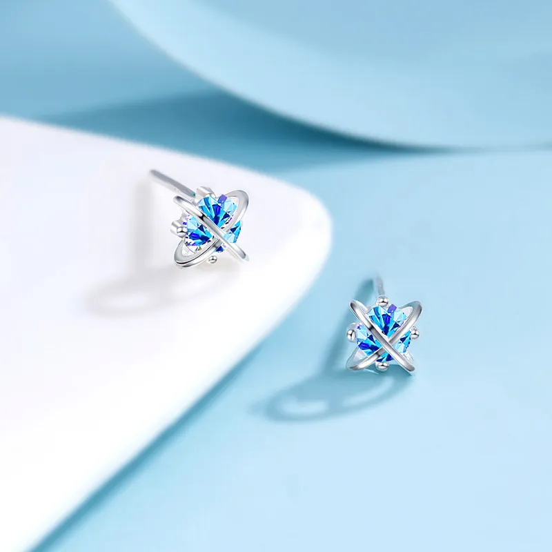 UX S925 Silver Stud Earrings Women's-1