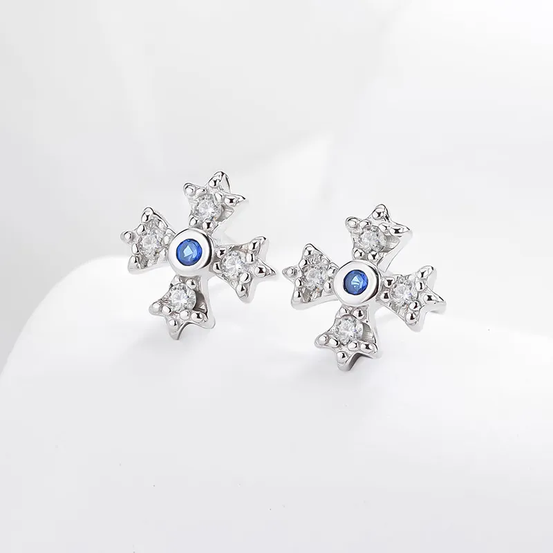 UX S925 Silver Stud Earrings Women's-3