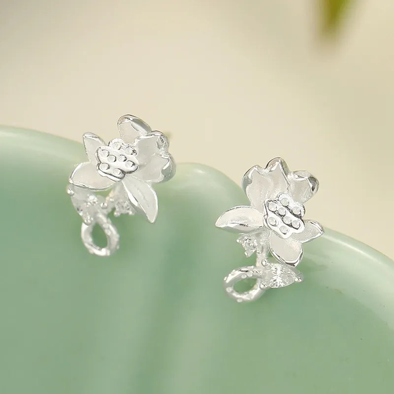 UX S999 Silver Stud Earrings Women's-1