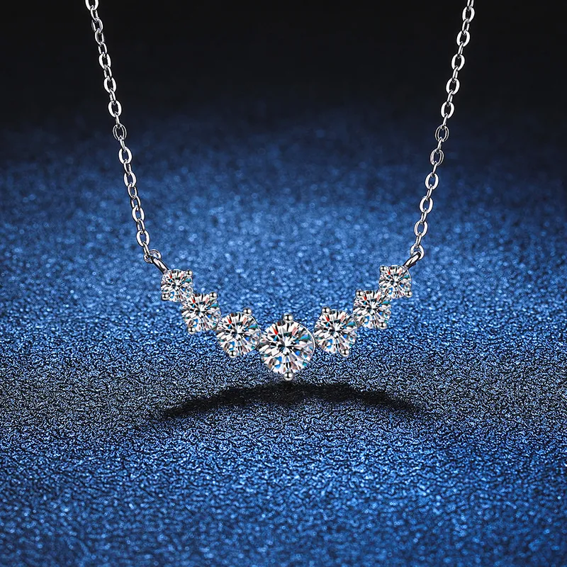 UX Silver With Zircon Necklaces Women's-2