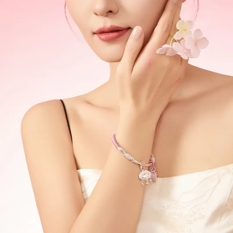 Lao Feng Xiang S 999 Fine Silver Bangles Unisex-3
