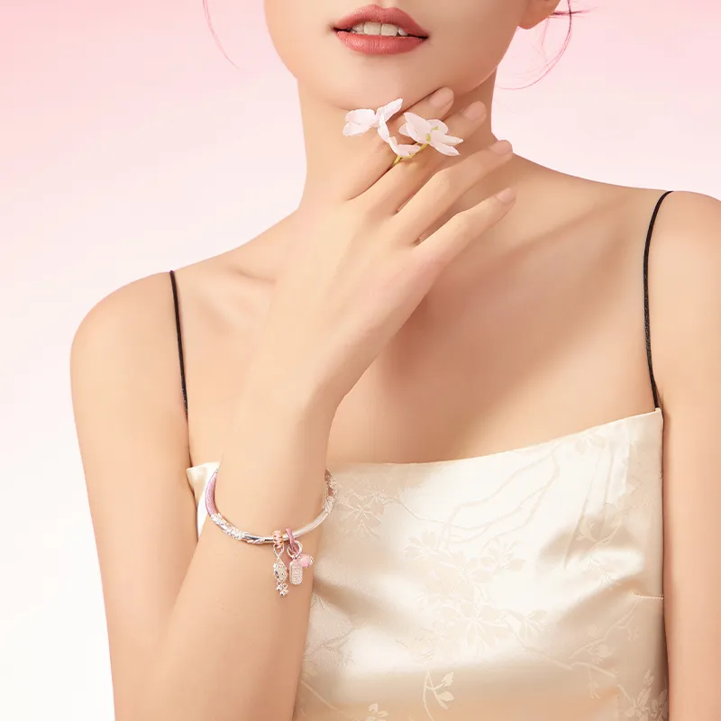 Lao Feng Xiang S 999 Fine Silver Bangles Unisex-2