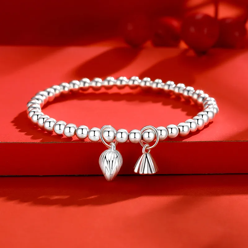 Lao Feng Xiang S999 Fine Silver Pure Silver Bracelets Women's-3