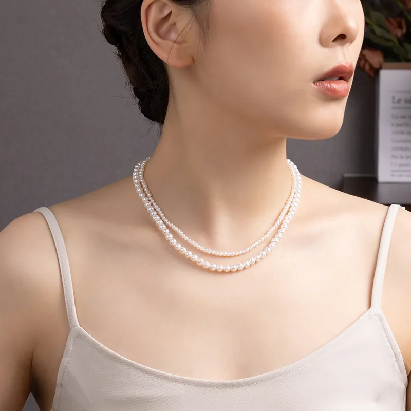 Lao Feng Xiang Pearl Necklaces Women's-1