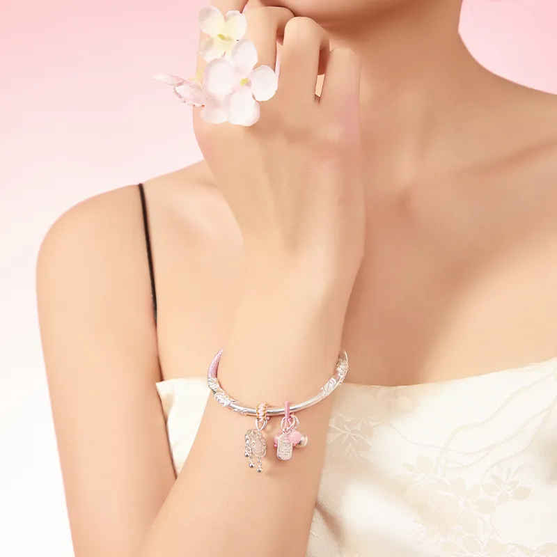 Lao Feng Xiang S 999 Fine Silver Bangles Unisex-4
