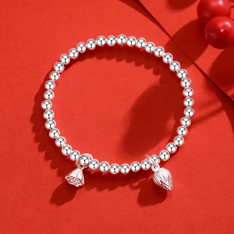 Lao Feng Xiang S999 Fine Silver Pure Silver Bracelets Women's-1