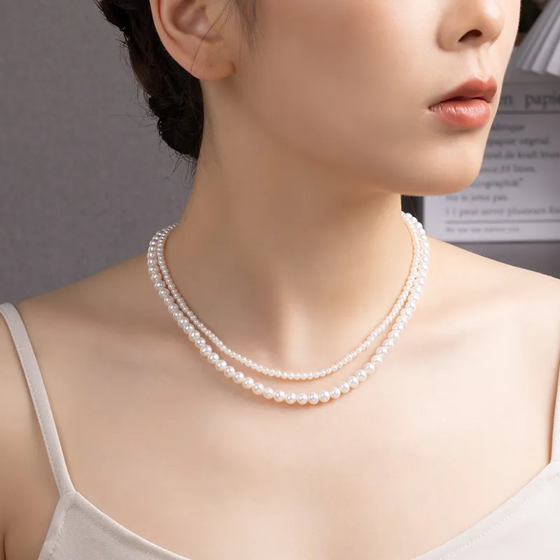 Lao Feng Xiang Pearl Necklaces Women's-2