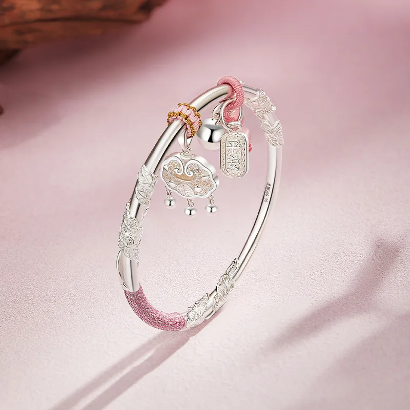 Lao Feng Xiang S 999 Fine Silver Bangles Unisex-7