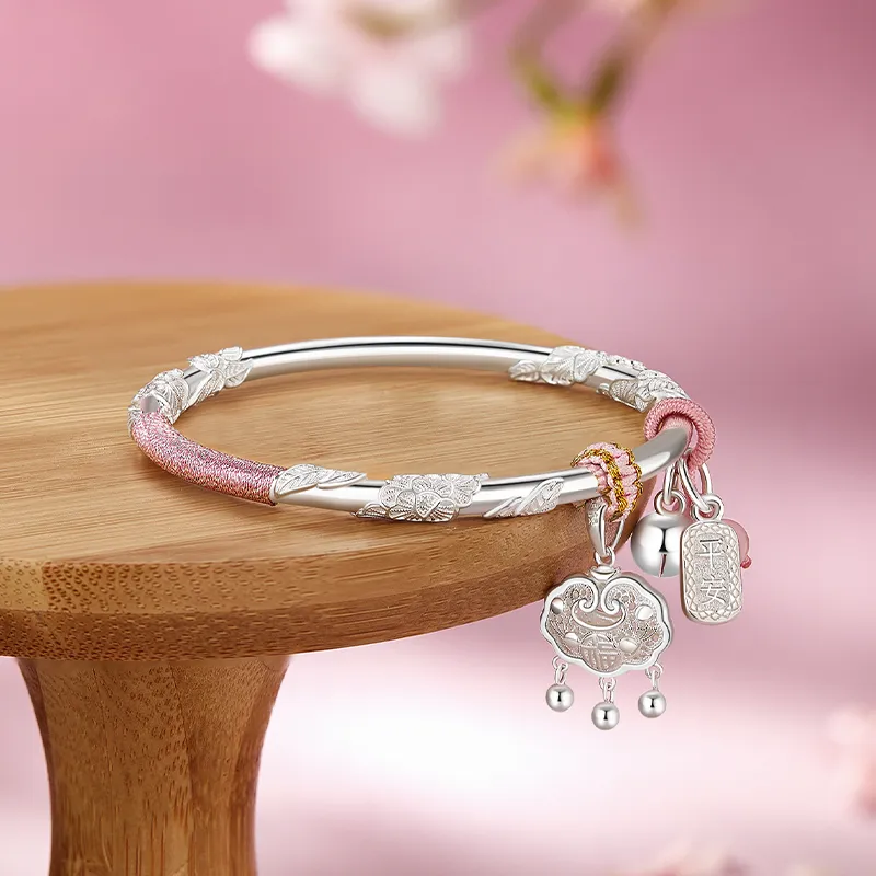 Lao Feng Xiang S 999 Fine Silver Bangles Unisex-6