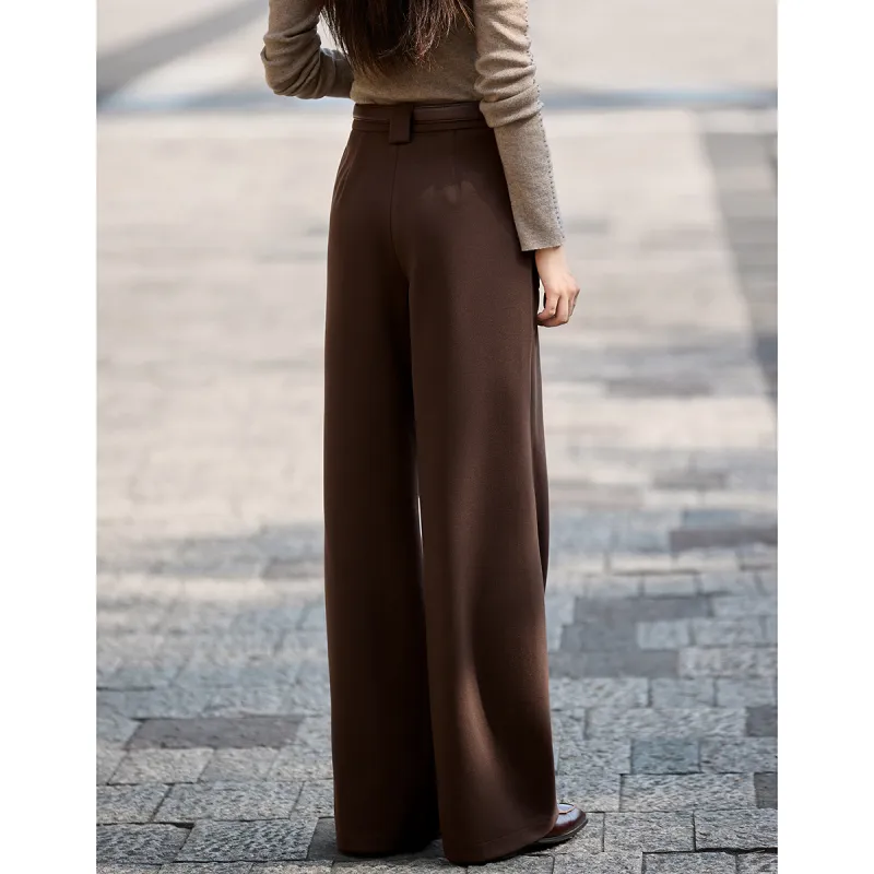 Mo Han Yi Mei Casual Pants Women's Dark Coffee-5