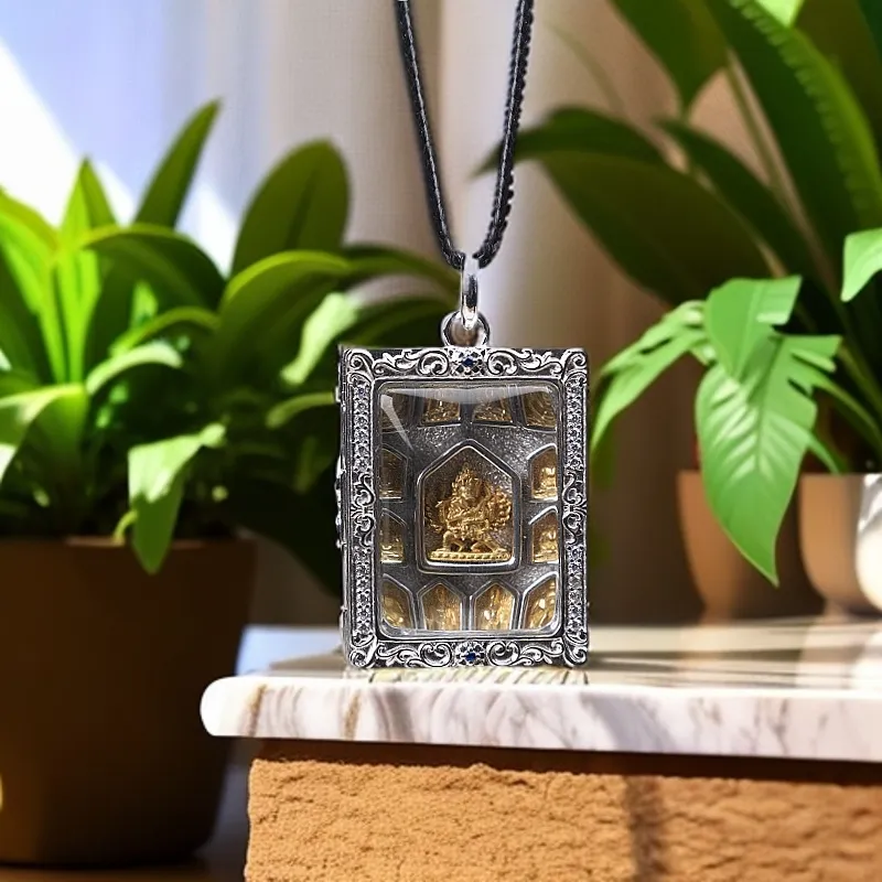 Three Blessings Of Happiness 925 Sterling Silver Necklaces Unisex-3