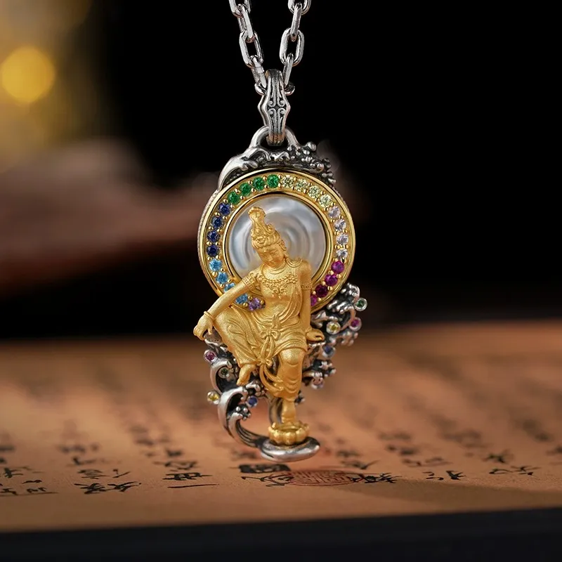 Three Blessings Of Happiness S925 Silver Necklaces Unisex-1