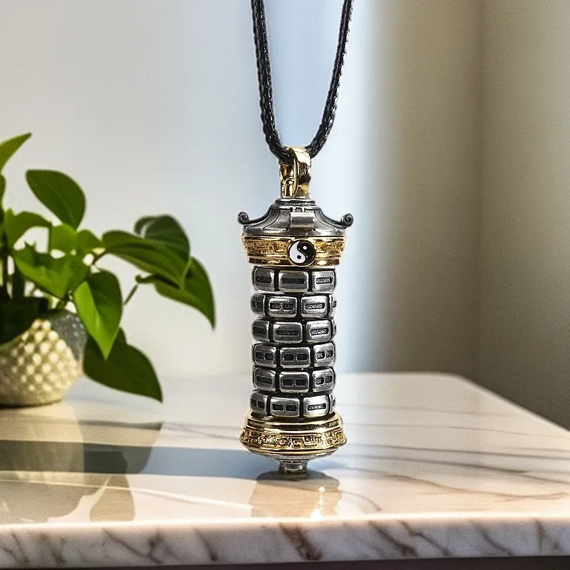 Three Blessings Of Happiness Copper Necklaces Unisex-3