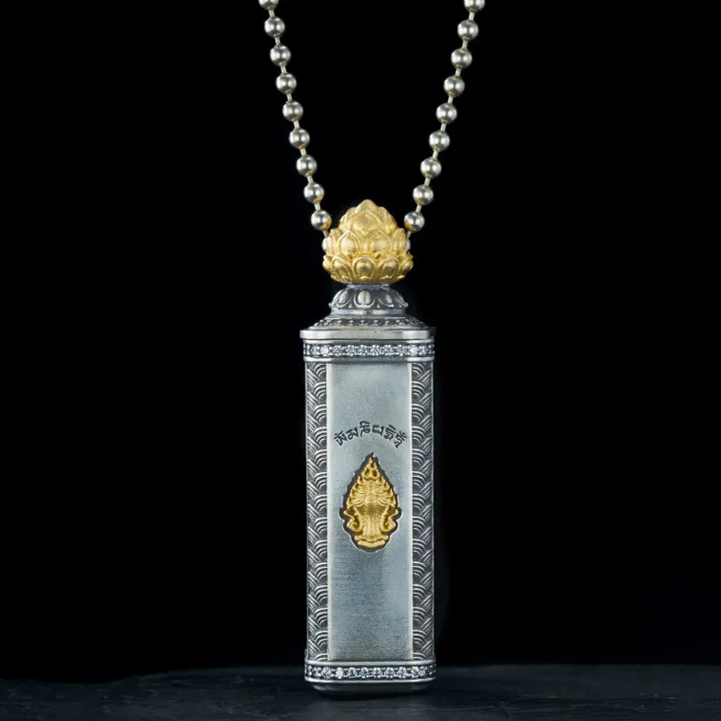 Three Blessings Of Happiness S925 Silver Necklaces Unisex-2
