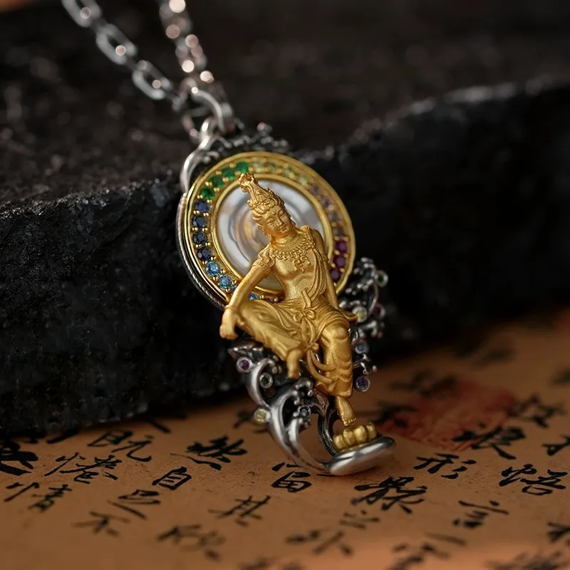 Three Blessings Of Happiness S925 Silver Necklaces Unisex-3