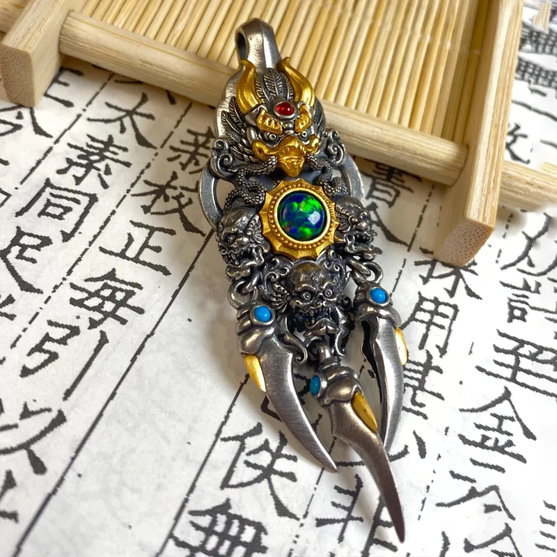 Three Blessings Of Happiness S925 Silver Necklaces Unisex-1