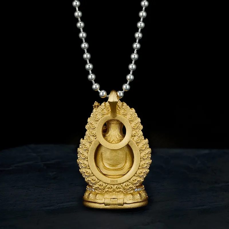 Three Blessings Of Happiness S925 Silver Necklaces Unisex-2
