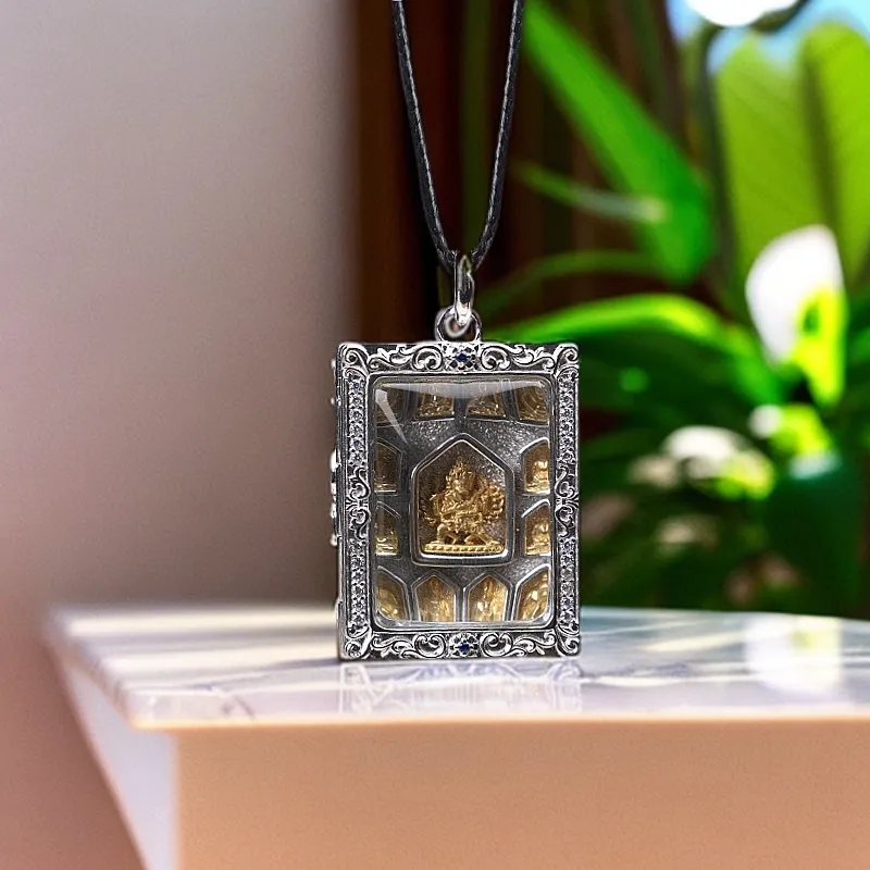 Three Blessings Of Happiness 925 Sterling Silver Necklaces Unisex-2